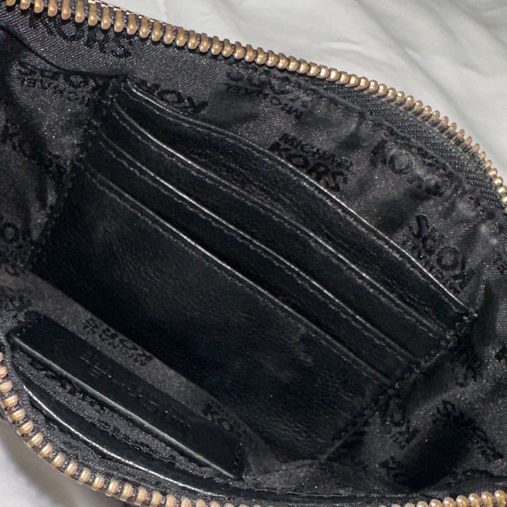 Michael Kors Black and Brown Logo Wristlet - Picture 6 of 8